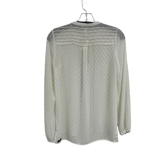 Matilda Jane White Sheer Forever Renae Swiss Dot Long Sleeve Top Small - Picture 4 of 5